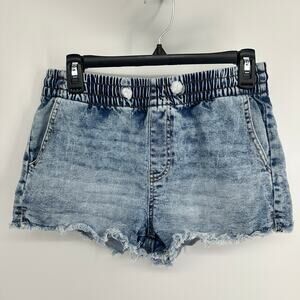 Kendall + Kylie Women’s Denim Shorts Size Small 'The Jogger Short' Frayed